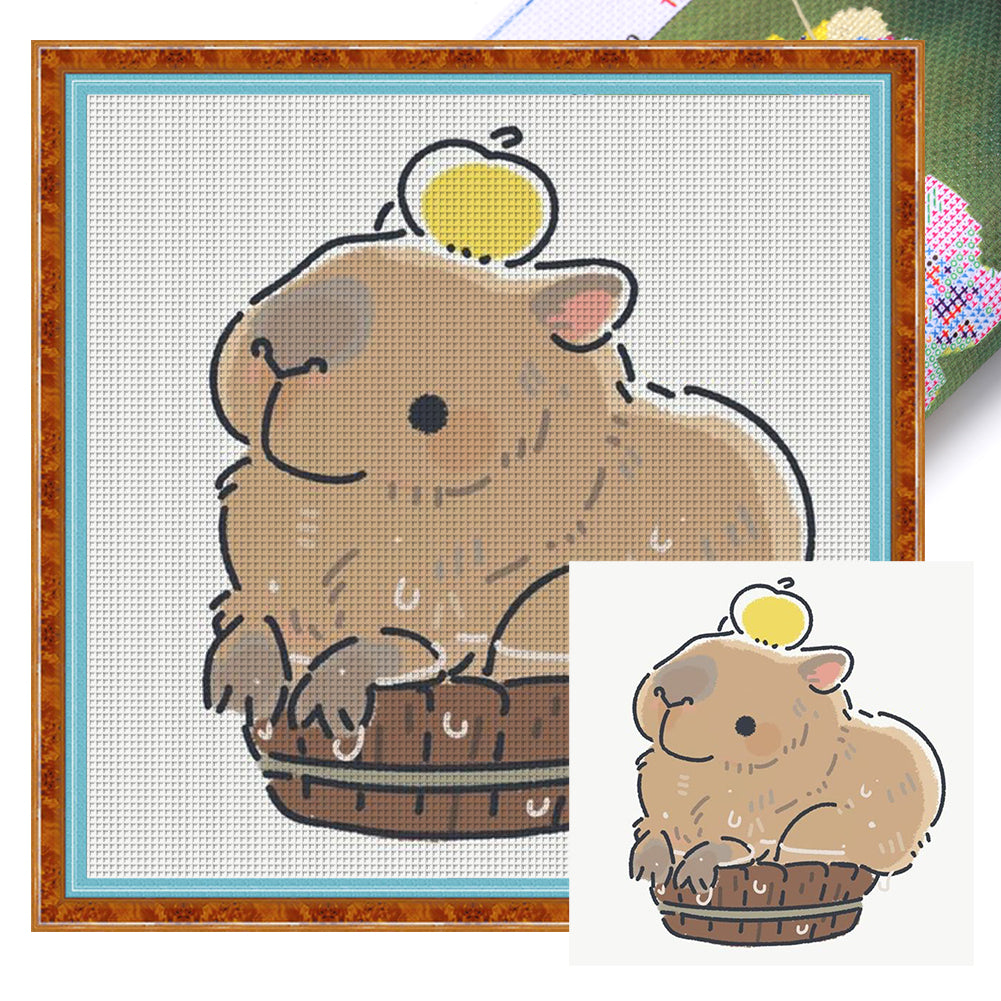 Kapibala - 11CT Stamped Cross Stitch 40*40CM