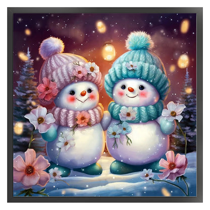 Winter Snowman - 11CT Stamped Cross Stitch 40*40CM