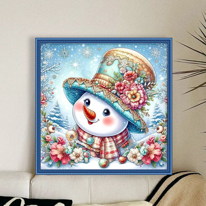 Snowman - 11CT Stamped Cross Stitch 40*40CM