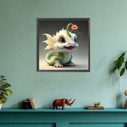 Cute Little Dragon - Full Round Drill Diamond Painting 30*30CM