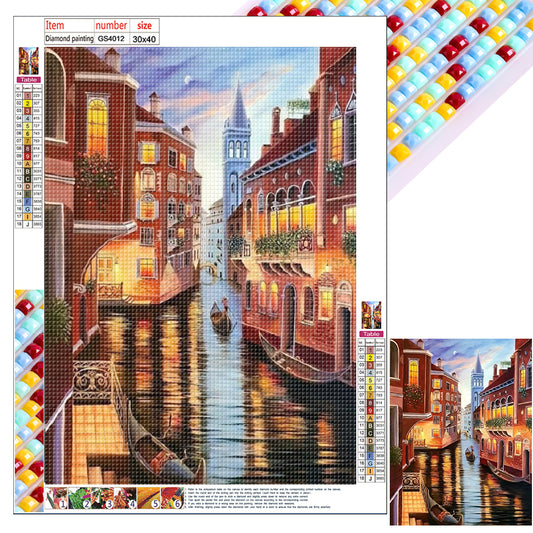 Venice Town - Full Square Drill Diamond Painting 30*40CM