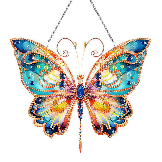 Acrylic Single-Sided 5D DIY Diamond Painting Hanging Pendant (Butterfly)