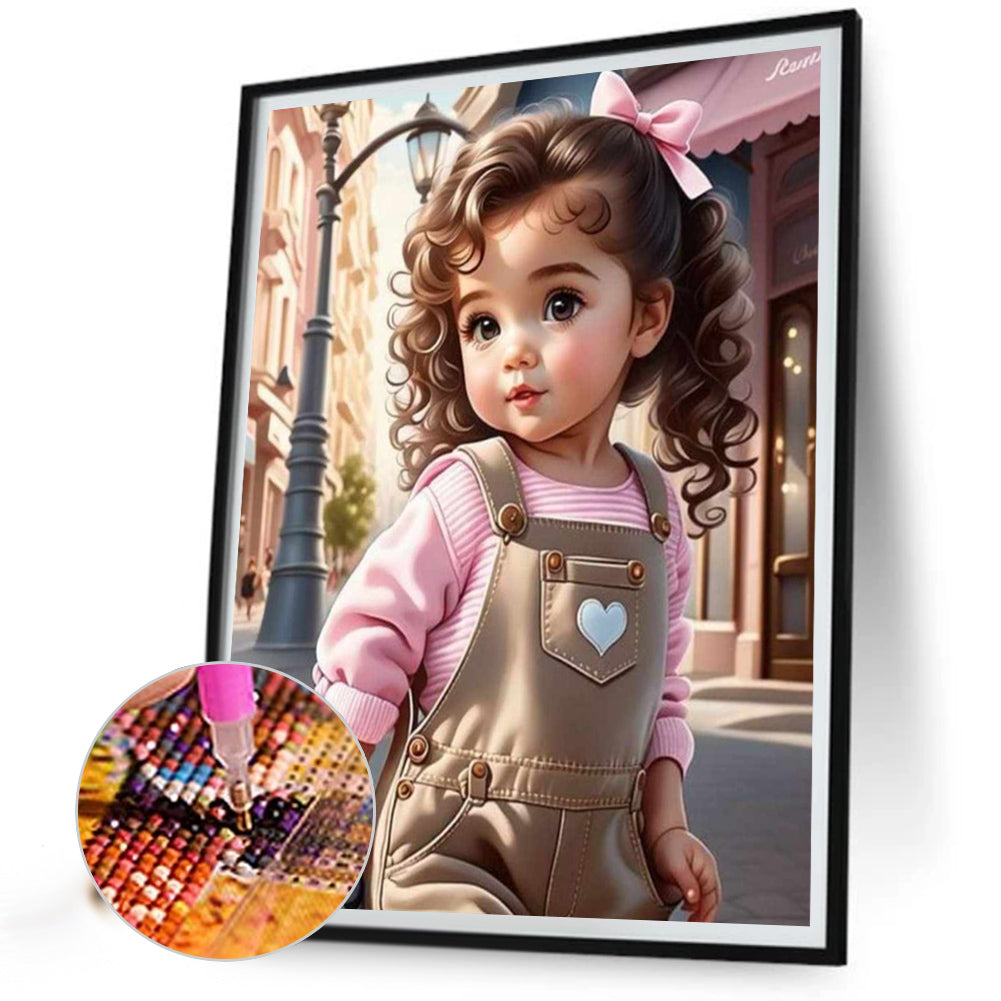 Sweet Cool Girl - Full Round Drill Diamond Painting 40*50CM