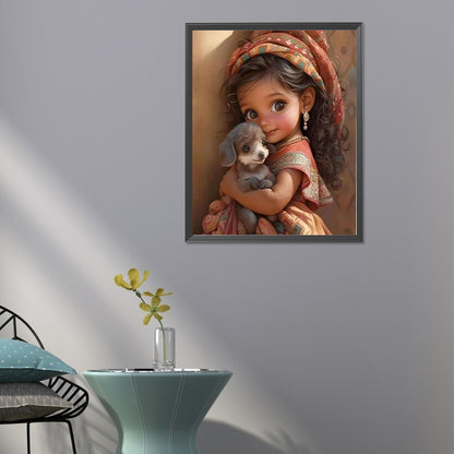 Sweet Cool Girl - Full Round Drill Diamond Painting 40*50CM