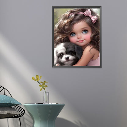 Sweet Cool Girl - Full Round Drill Diamond Painting 40*50CM