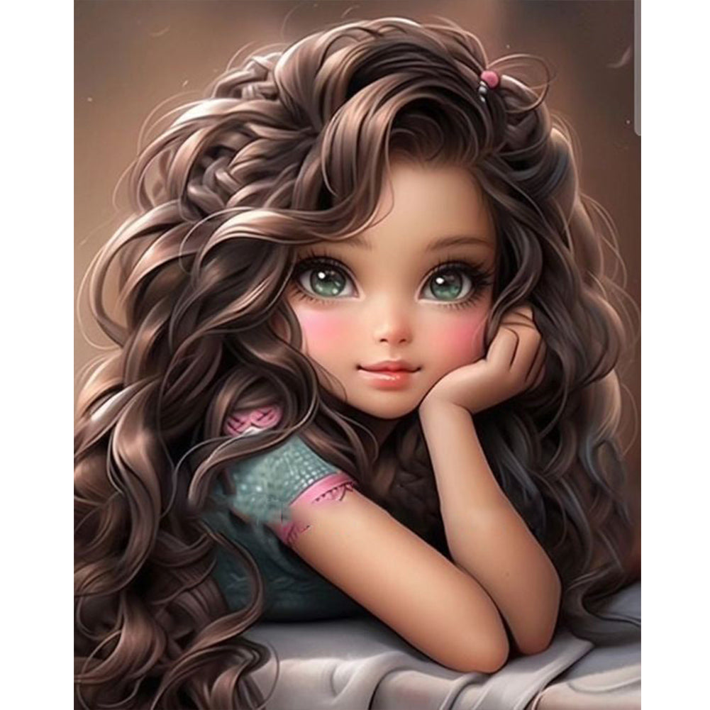 Sweet Cool Girl - Full Round Drill Diamond Painting 40*50CM