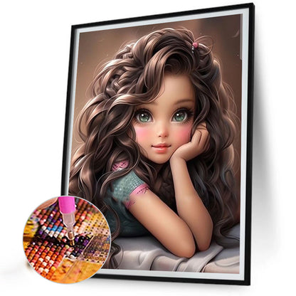 Sweet Cool Girl - Full Round Drill Diamond Painting 40*50CM