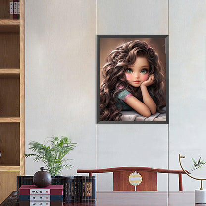 Sweet Cool Girl - Full Round Drill Diamond Painting 40*50CM