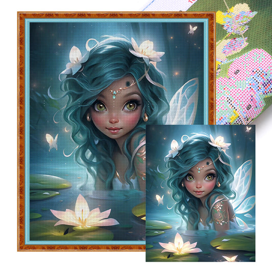 Flower Fairy Girl - 11CT Stamped Cross Stitch 50*60CM