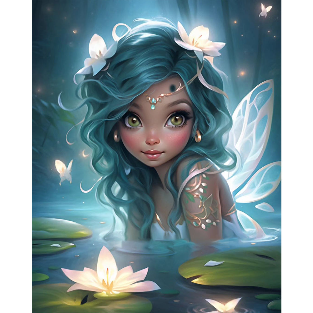 Flower Fairy Girl - 11CT Stamped Cross Stitch 50*60CM