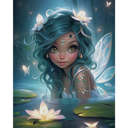 Flower Fairy Girl - 11CT Stamped Cross Stitch 50*60CM