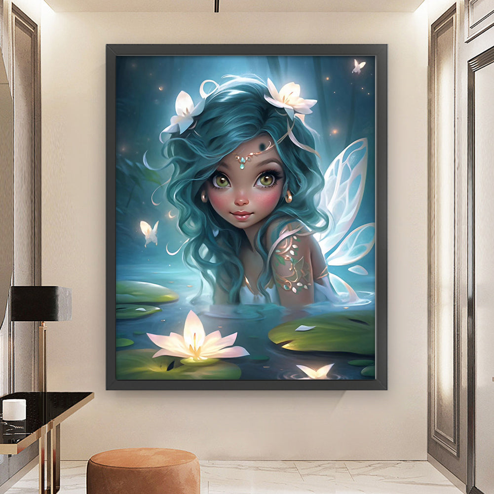 Flower Fairy Girl - 11CT Stamped Cross Stitch 50*60CM