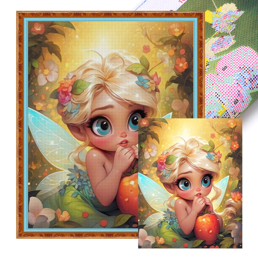 Flower Fairy Girl - 11CT Stamped Cross Stitch 50*60CM