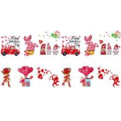 6 Pcs Valentine Diamond Painting Sticker Gem Sticker for Boy Girls Gift (Gnome)