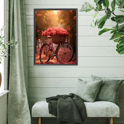 Rose Bike - Full Square Drill Diamond Painting 30*40CM