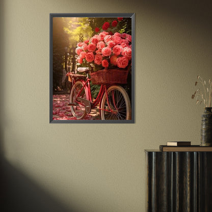 Rose Bike - Full Square Drill Diamond Painting 30*40CM