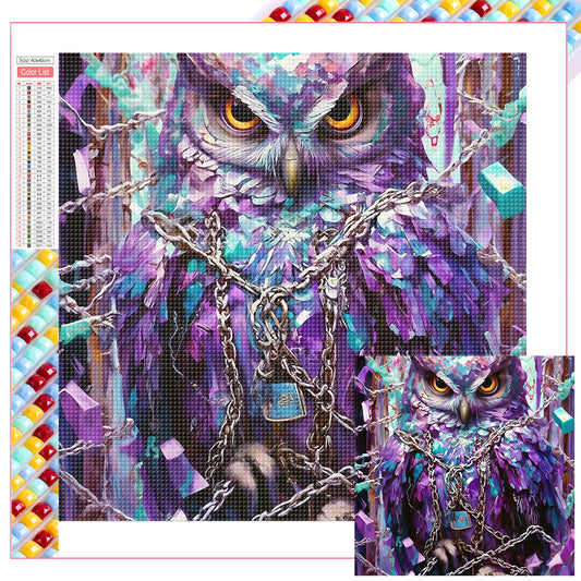 Owl - Full Square Drill Diamond Painting 40*40CM