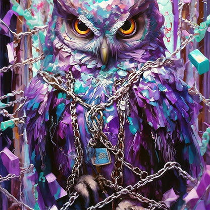 Owl - Full Square Drill Diamond Painting 40*40CM