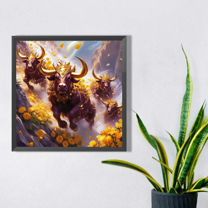 Galloping Taurus - Full Square Drill Diamond Painting 40*40CM