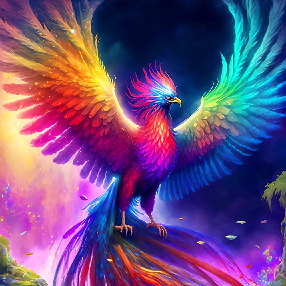 Colorful Phoenix - Full Round Drill Diamond Painting 30*30CM