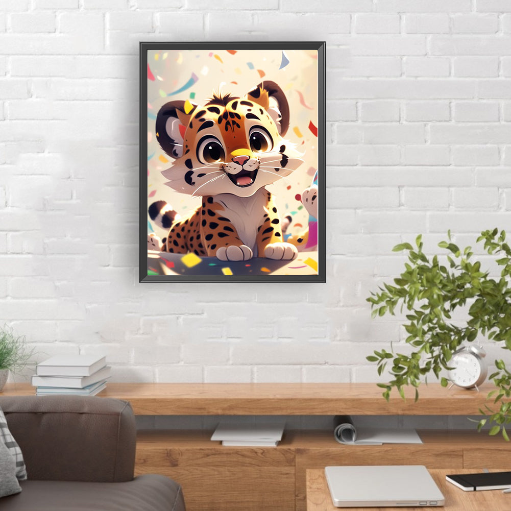 Zodiac Sign Tiger - Full Round Drill Diamond Painting 30*40CM