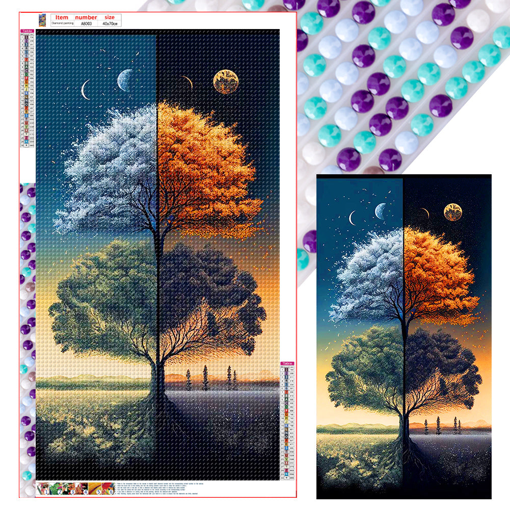 Four Seasons Tree - Full Round Drill Diamond Painting 40*70CM