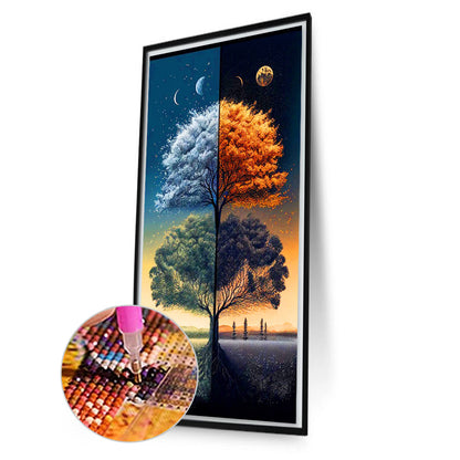 Four Seasons Tree - Full Round Drill Diamond Painting 40*70CM