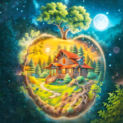 Quiet Apple Forest - Full Round Drill Diamond Painting 30*30CM