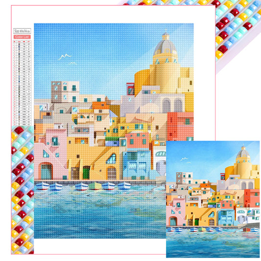 Colorful House - Full Square Drill Diamond Painting 40*50CM