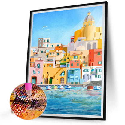 Colorful House - Full Square Drill Diamond Painting 40*50CM