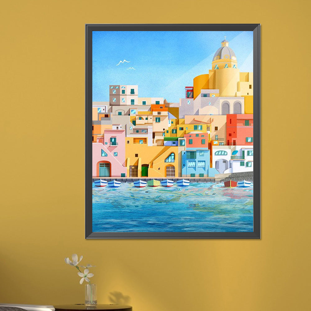 Colorful House - Full Square Drill Diamond Painting 40*50CM
