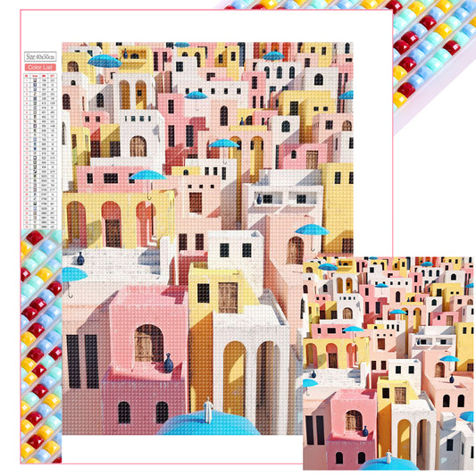 Colorful House - Full Square Drill Diamond Painting 40*50CM