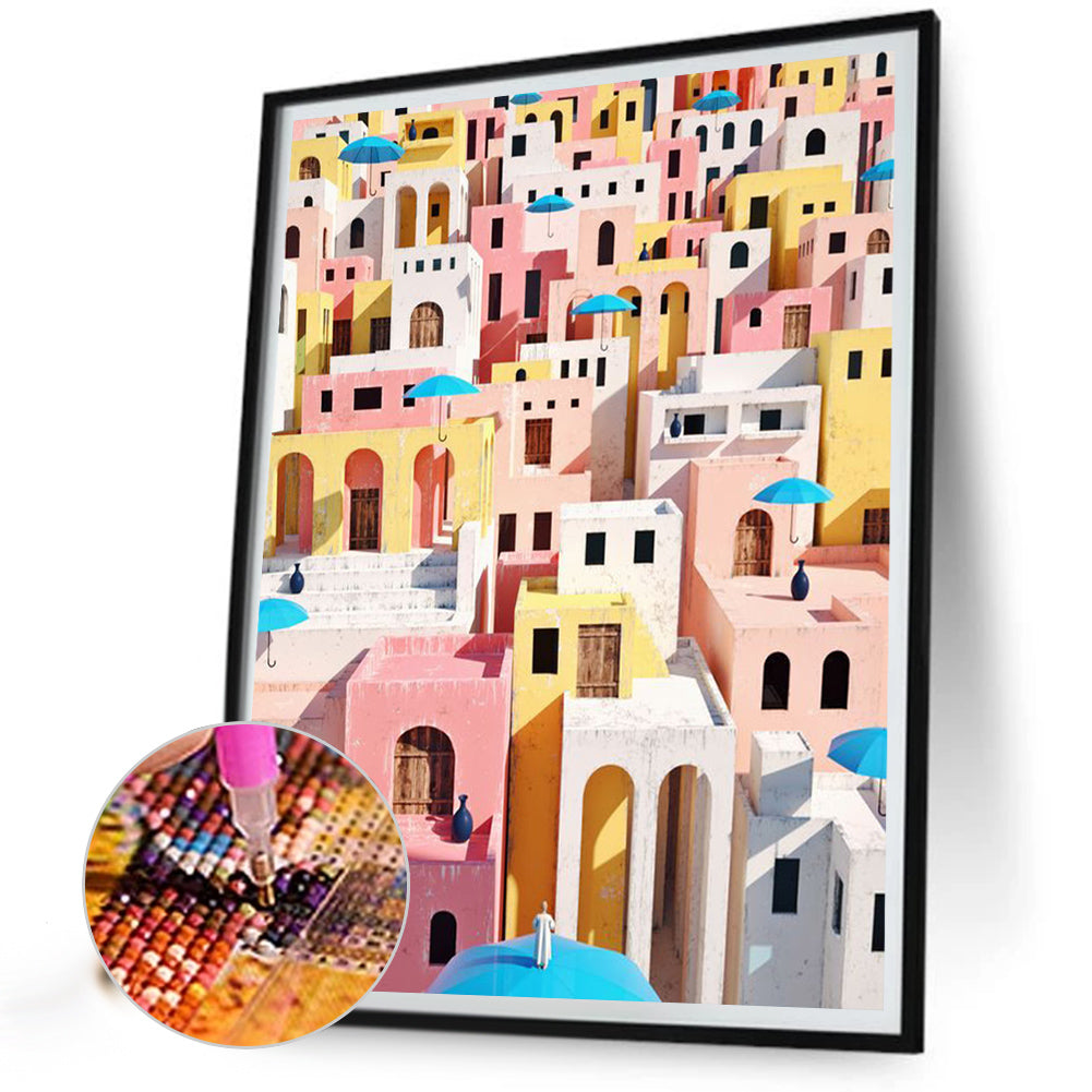 Colorful House - Full Square Drill Diamond Painting 40*50CM