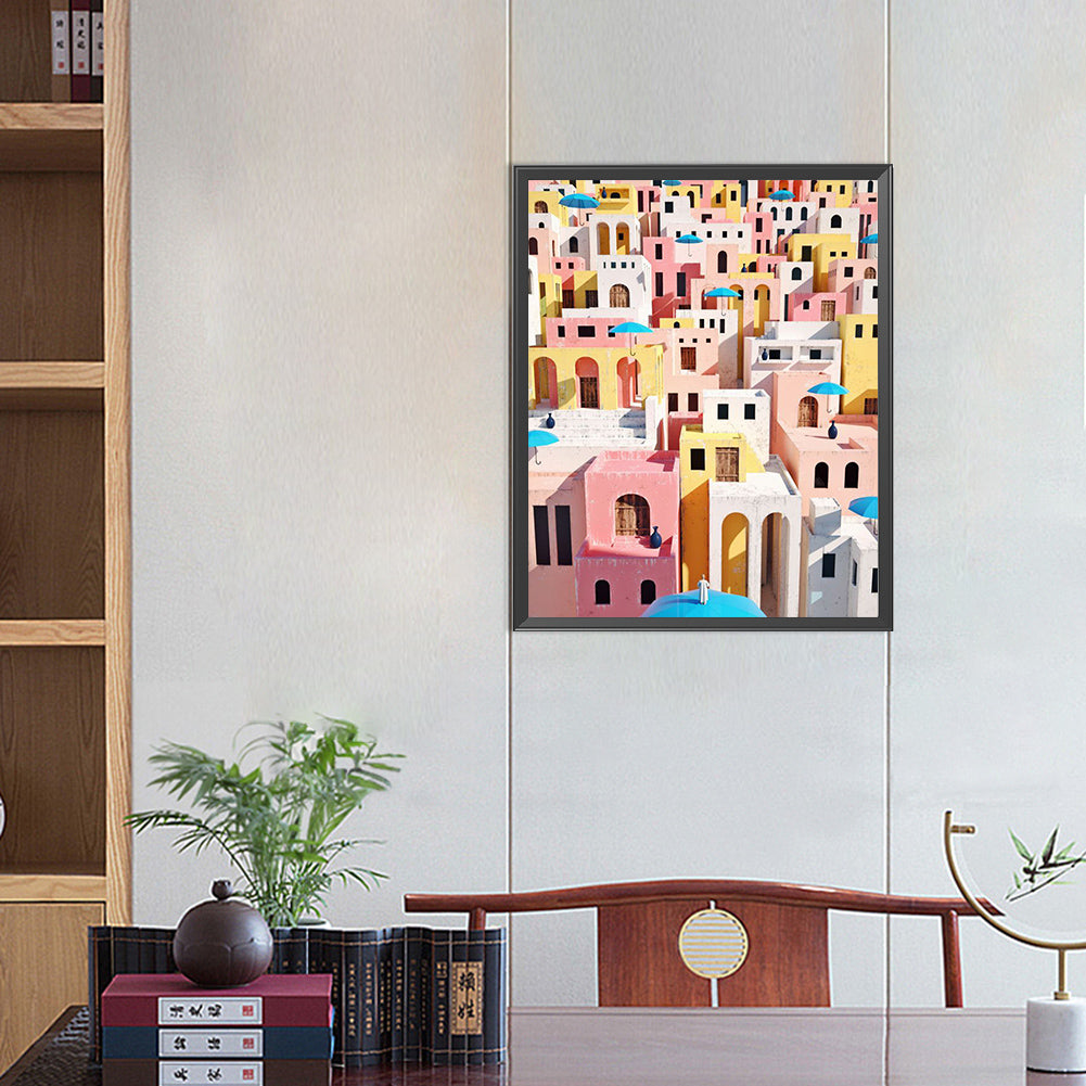 Colorful House - Full Square Drill Diamond Painting 40*50CM