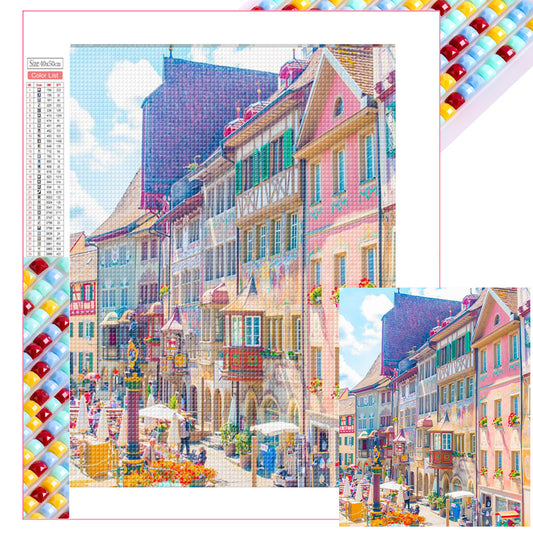 Colorful House - Full Square Drill Diamond Painting 40*50CM