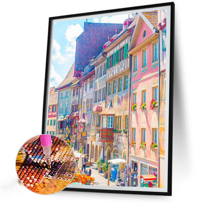 Colorful House - Full Square Drill Diamond Painting 40*50CM