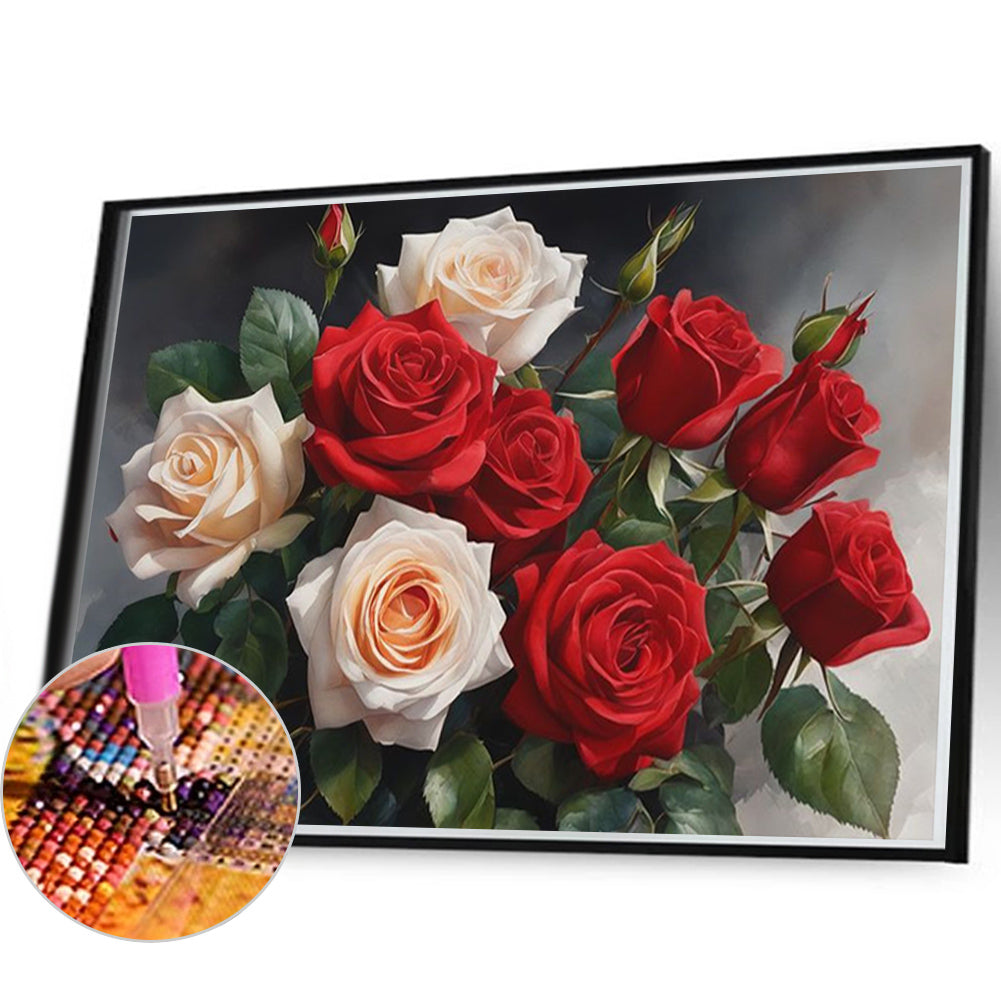 Roses - Full Square Drill Diamond Painting 60*40CM