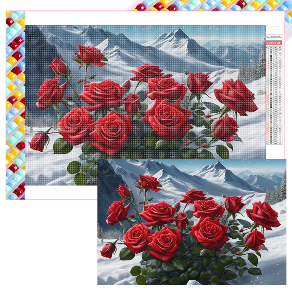 Roses - Full Square Drill Diamond Painting 60*40CM