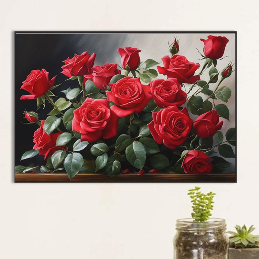 Roses - Full Square Drill Diamond Painting 60*40CM