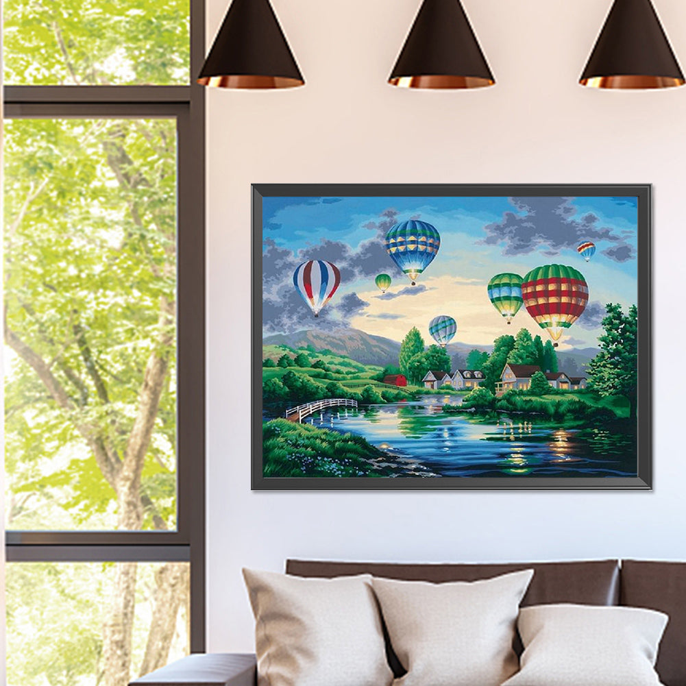 Hot Air Balloon - Full Square Drill Diamond Painting 40*30CM