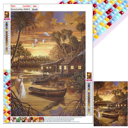 Woods House - Full Square Drill Diamond Painting 30*40CM