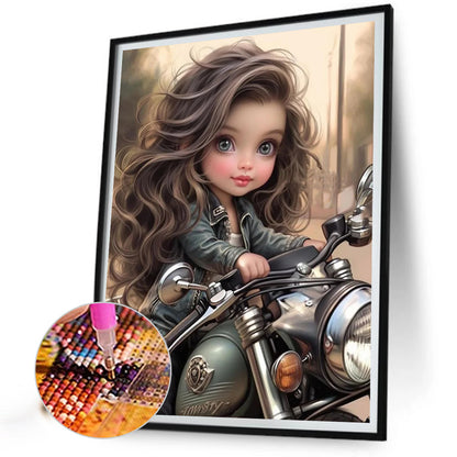 Sweet Cool Girl - Full Round Drill Diamond Painting 40*50CM