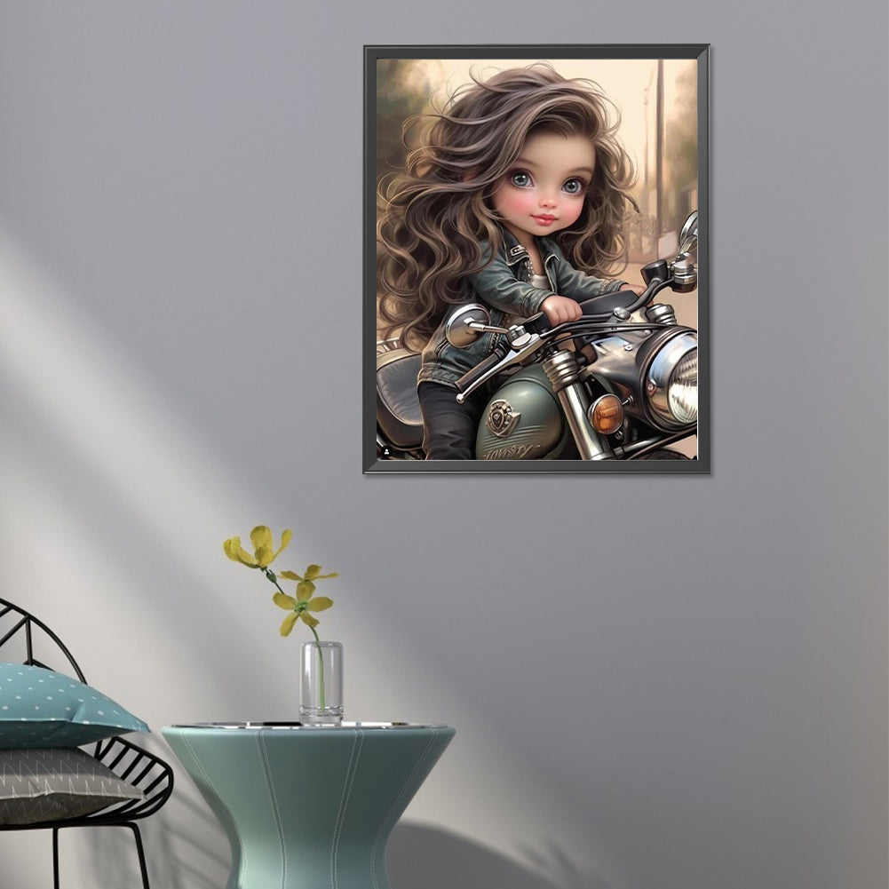 Sweet Cool Girl - Full Round Drill Diamond Painting 40*50CM