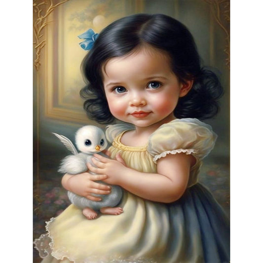 Sweet Girl - Full Round Drill Diamond Painting 30*40CM