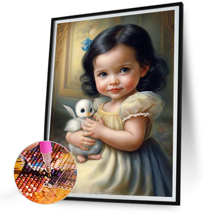 Sweet Girl - Full Round Drill Diamond Painting 30*40CM