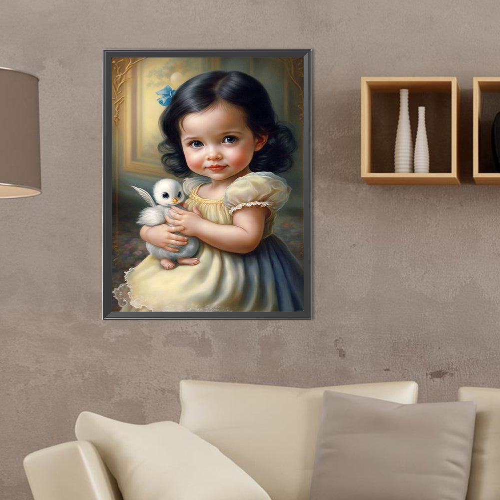 Sweet Girl - Full Round Drill Diamond Painting 30*40CM