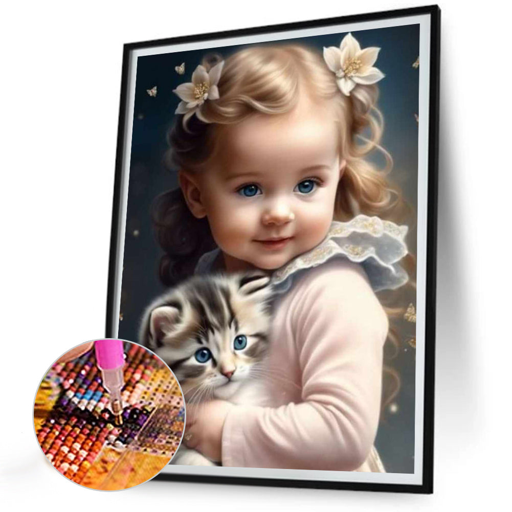 Sweet Girl - Full Round Drill Diamond Painting 30*40CM