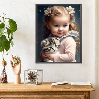 Sweet Girl - Full Round Drill Diamond Painting 30*40CM