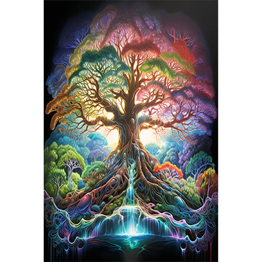 Psychedelic Tree - Full Round Drill Diamond Painting 30*45CM