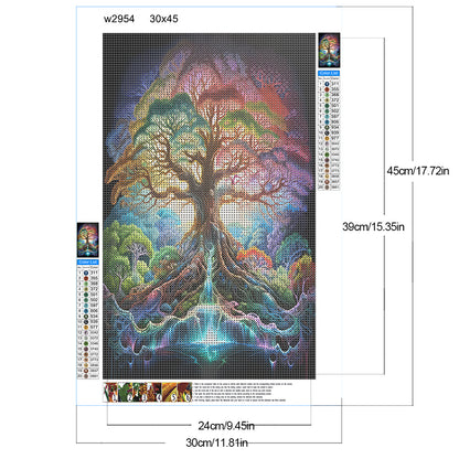 Psychedelic Tree - Full Round Drill Diamond Painting 30*45CM